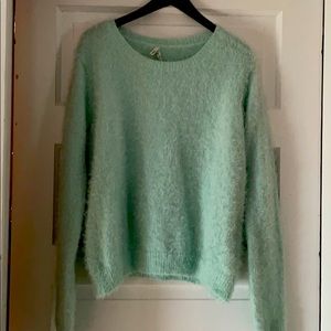 Mint Green fuzzy sweater
